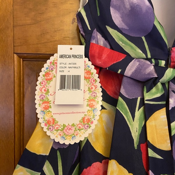 NWT Cute Toddler Girls Navy Multi Dress - Picture 7 of 12